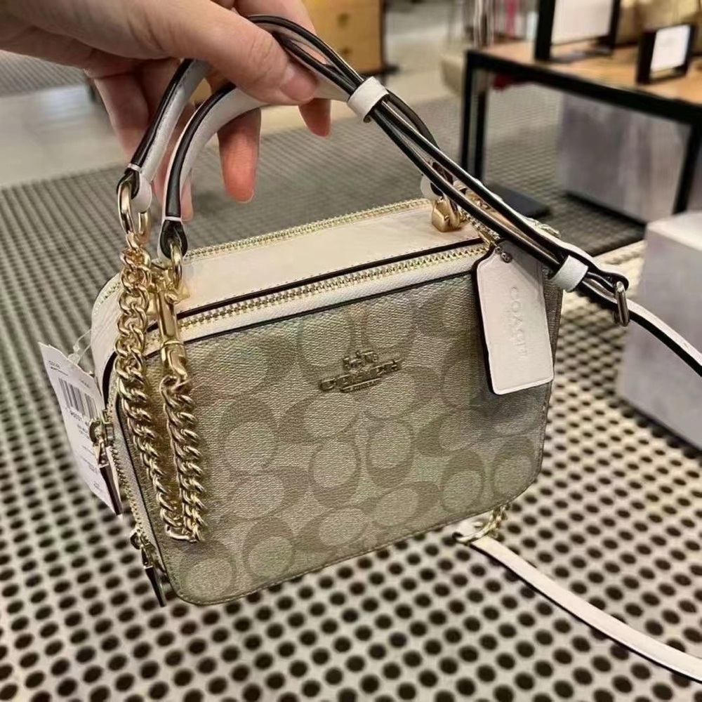 BOX CROSSBODY IN SIGNATURE CANVAS (COACH C3148) - Picture 8 of 9